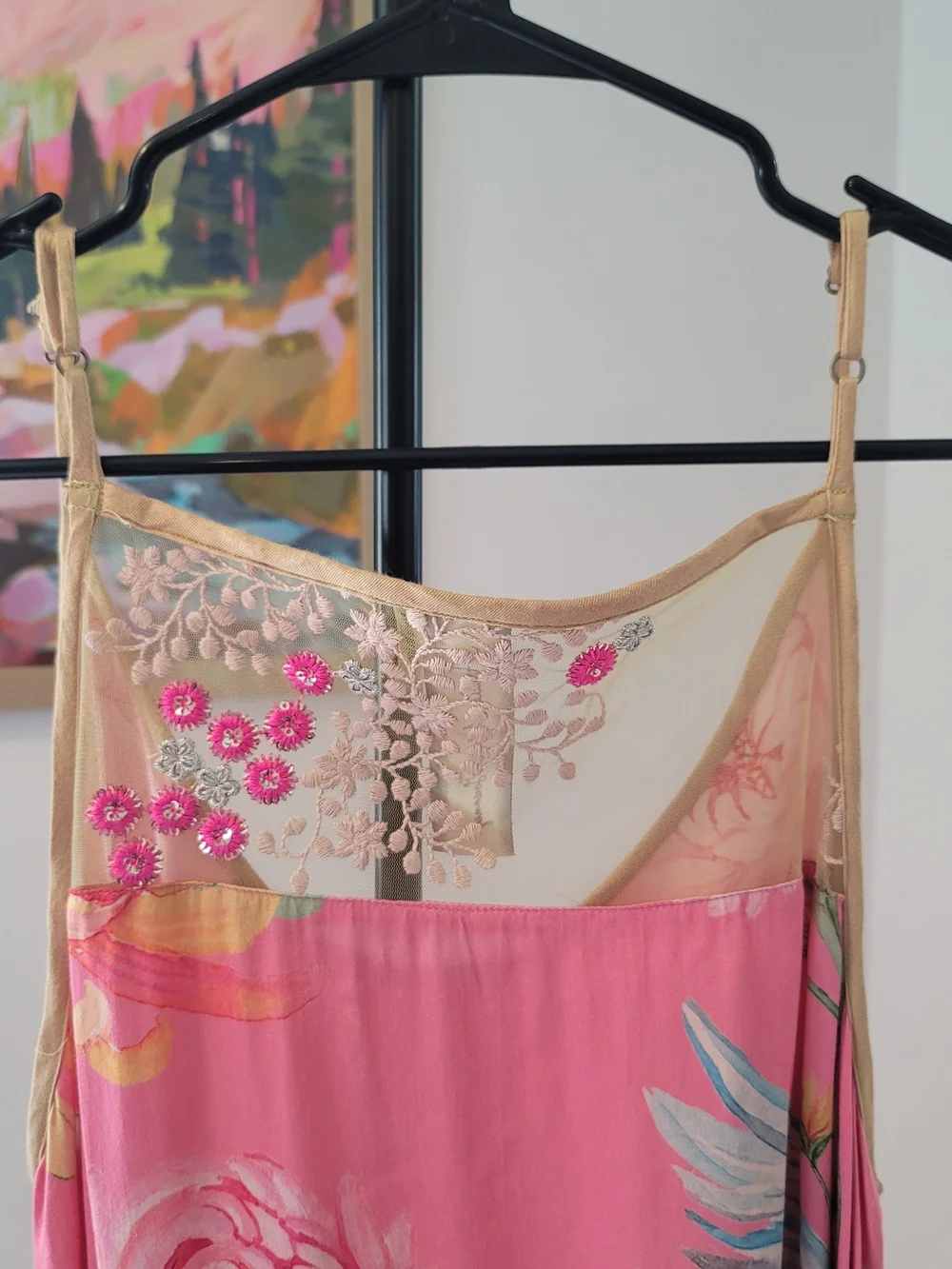 NWT ARATTA Legend of the Crane Viscose Pink Floral Boho Maxi Dress Size S - Picture 7 of 12